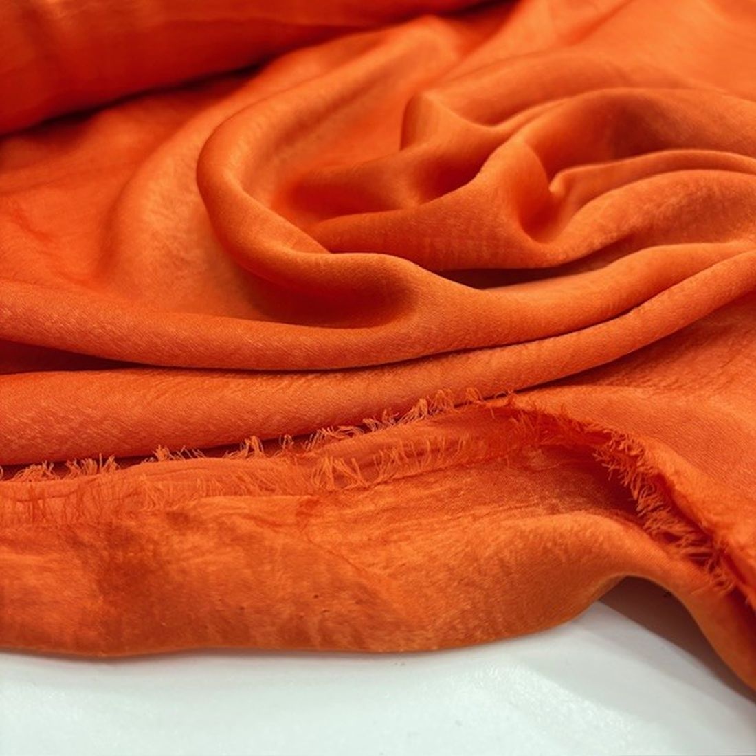 Bambu İpeksi Cupro Kumaş Orange YVZ