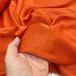 Bambu İpeksi Cupro Kumaş Orange YVZ