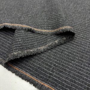 Gri Çizgili Gabardin Flanel Kumaş YVZ