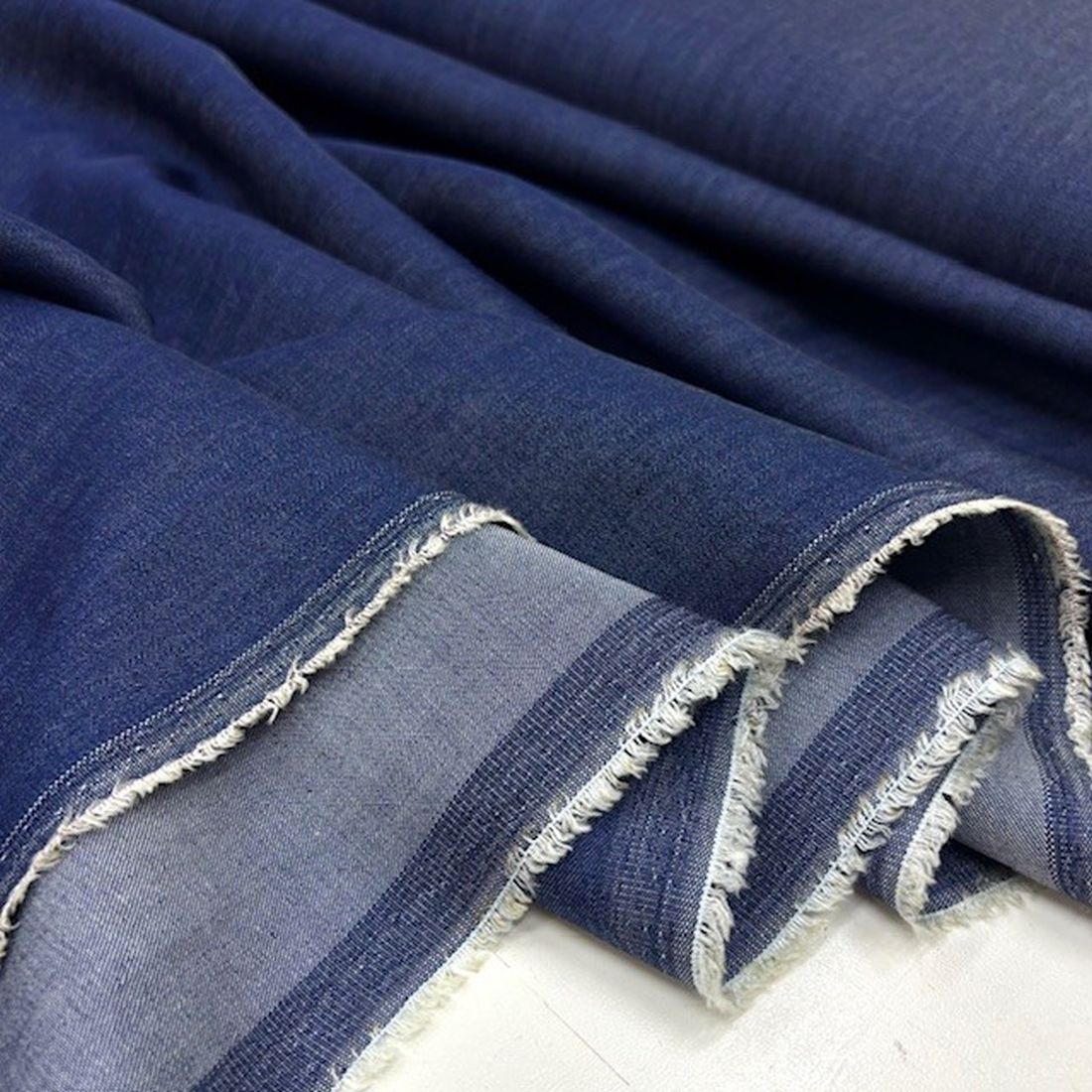 Mavi Pamuklu Lüks Tensel Kot Kumaş