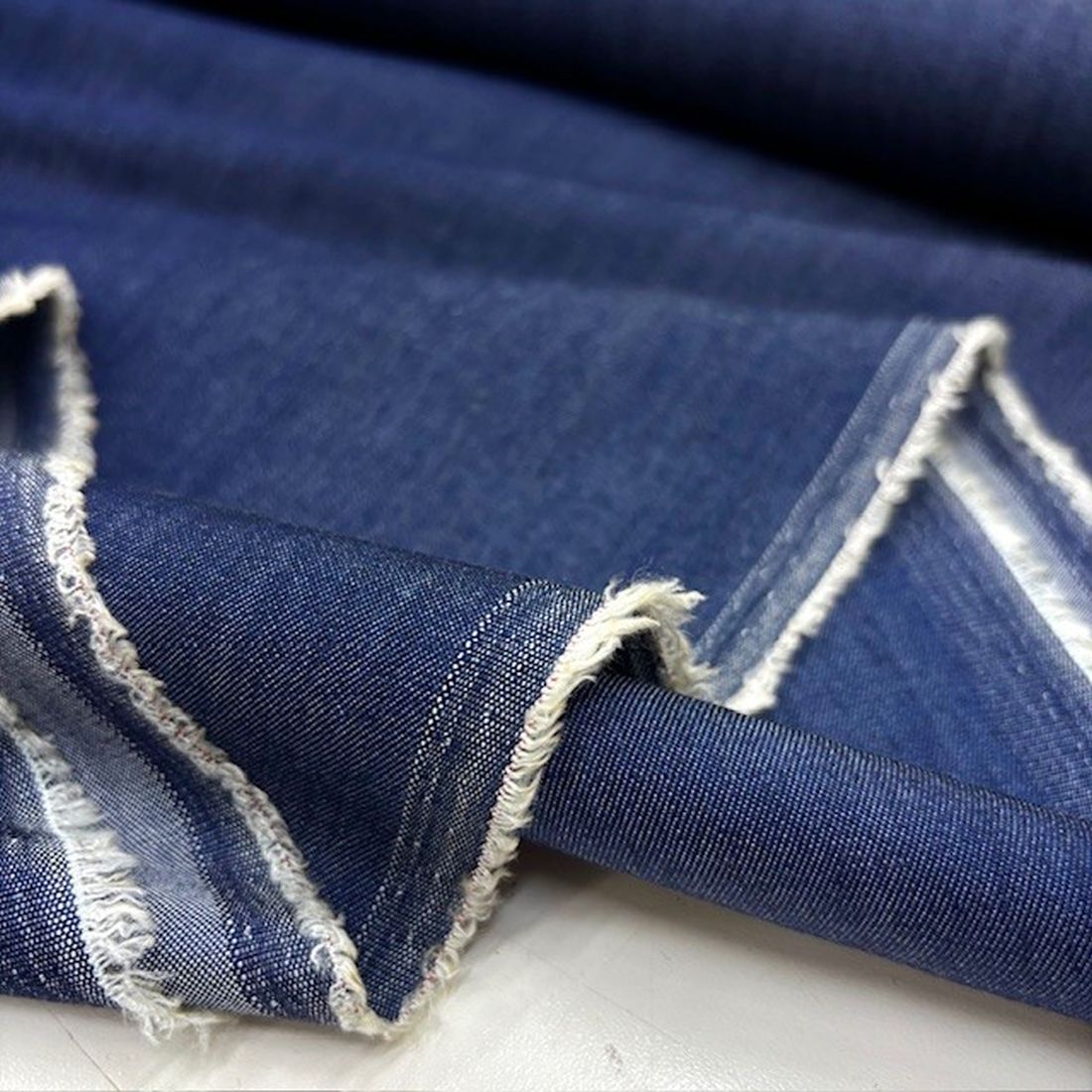 Mavi Pamuklu Lüks Tensel Kot Kumaş