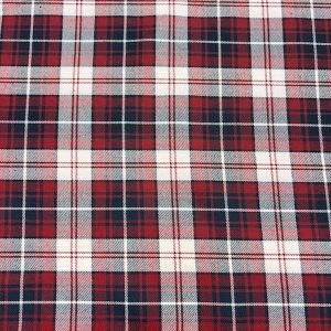 Scotch Bordo Ekoseli Viskos Kumaş
