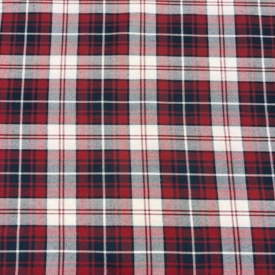 Scotch Bordo Ekoseli Viskos Kumaş