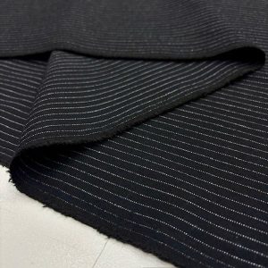 Siyah Beyaz Çizgili Gabardin Flanel Kumaş YVZ