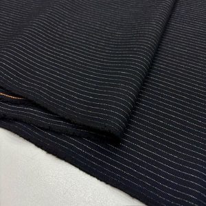 Siyah Beyaz Çizgili Gabardin Flanel Kumaş YVZ