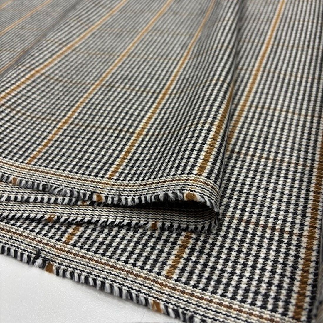 Vintage Lüks Flanel Kumaş Gri Kahve SRVT