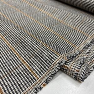 Vintage Lüks Flanel Kumaş Gri Kahve SRVT