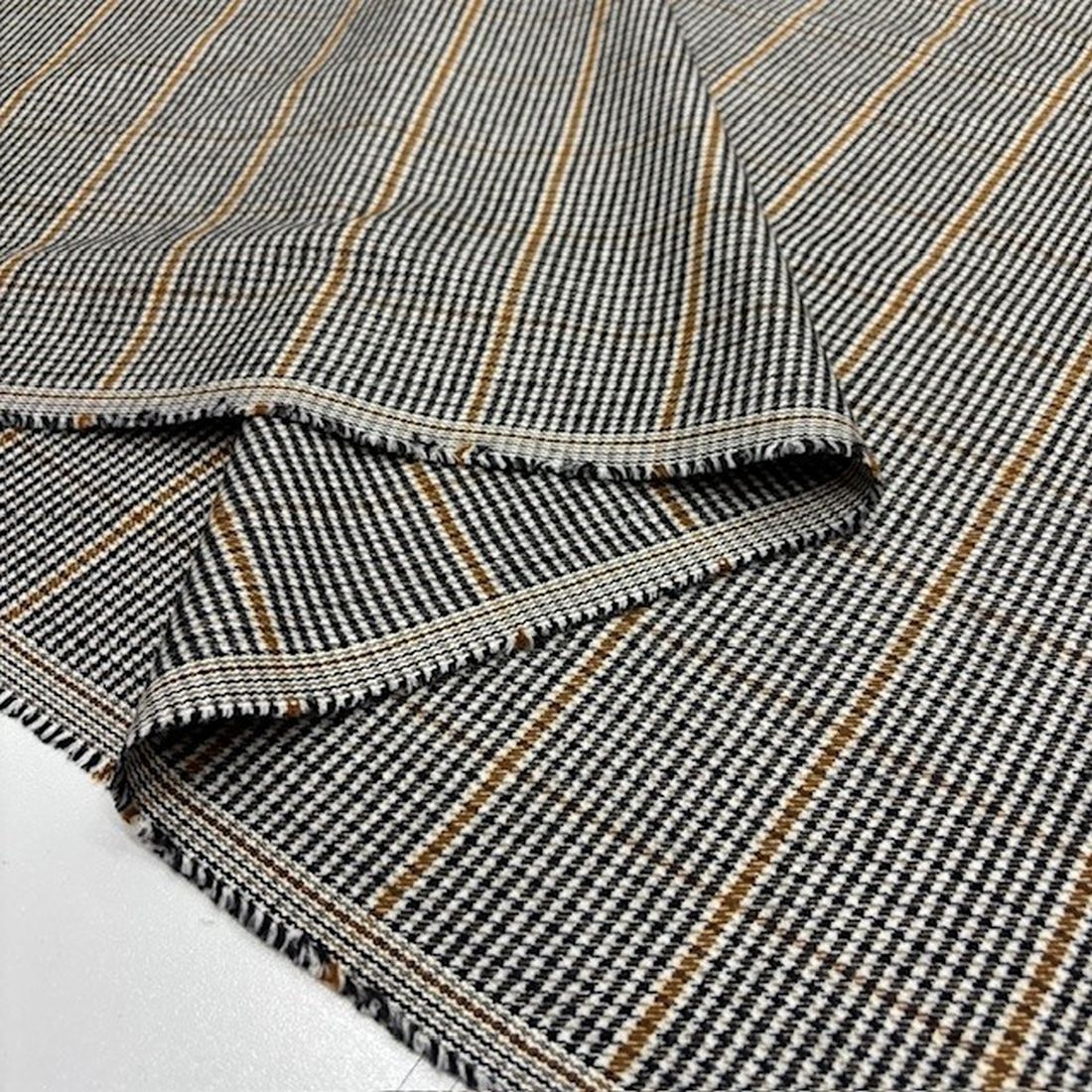 Vintage Lüks Flanel Kumaş Gri Kahve SRVT