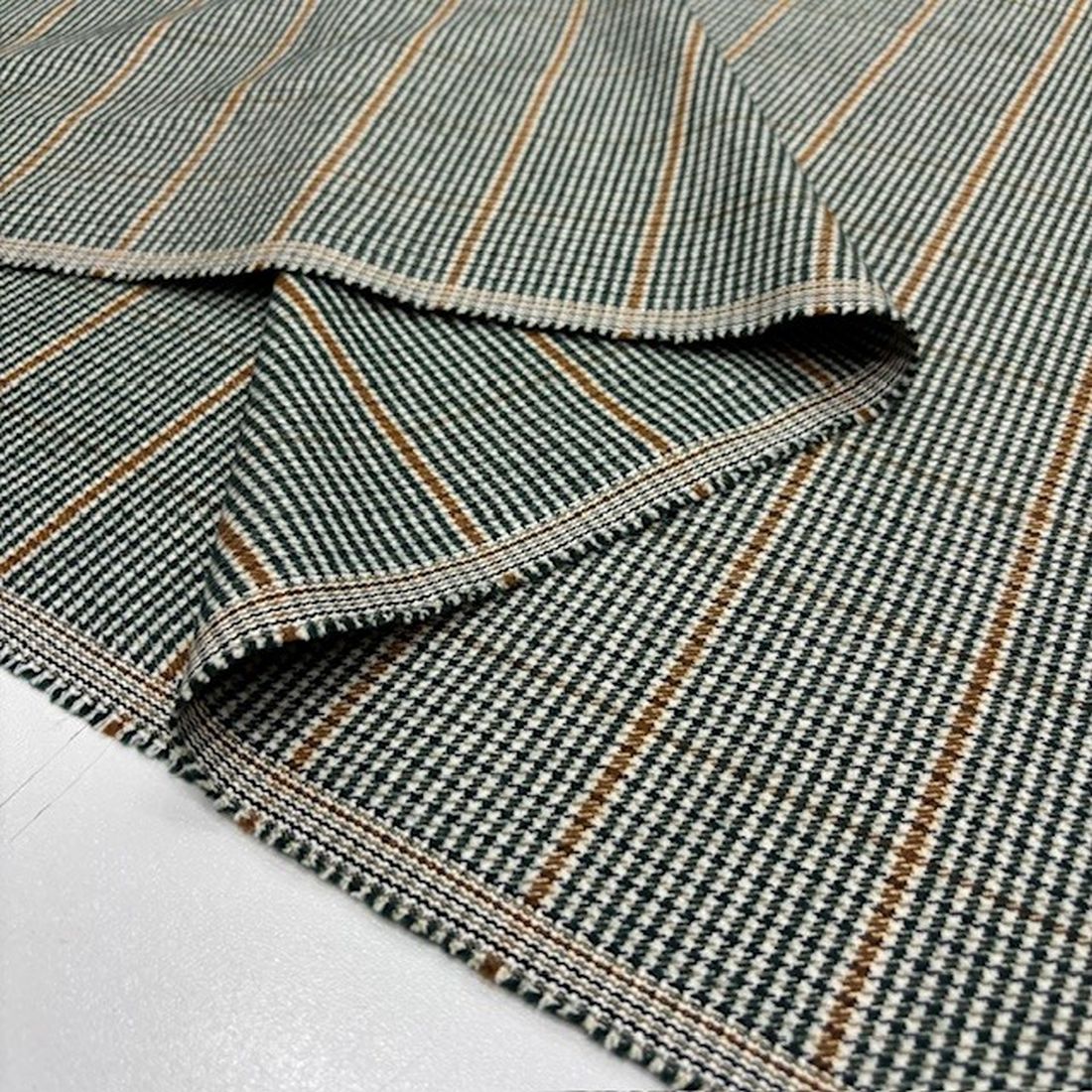 Vintage Lüks Flanel Kumaş Yeşil SRVT