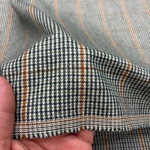 Vintage Lüks Flanel Kumaş Gri Kahve SRVT