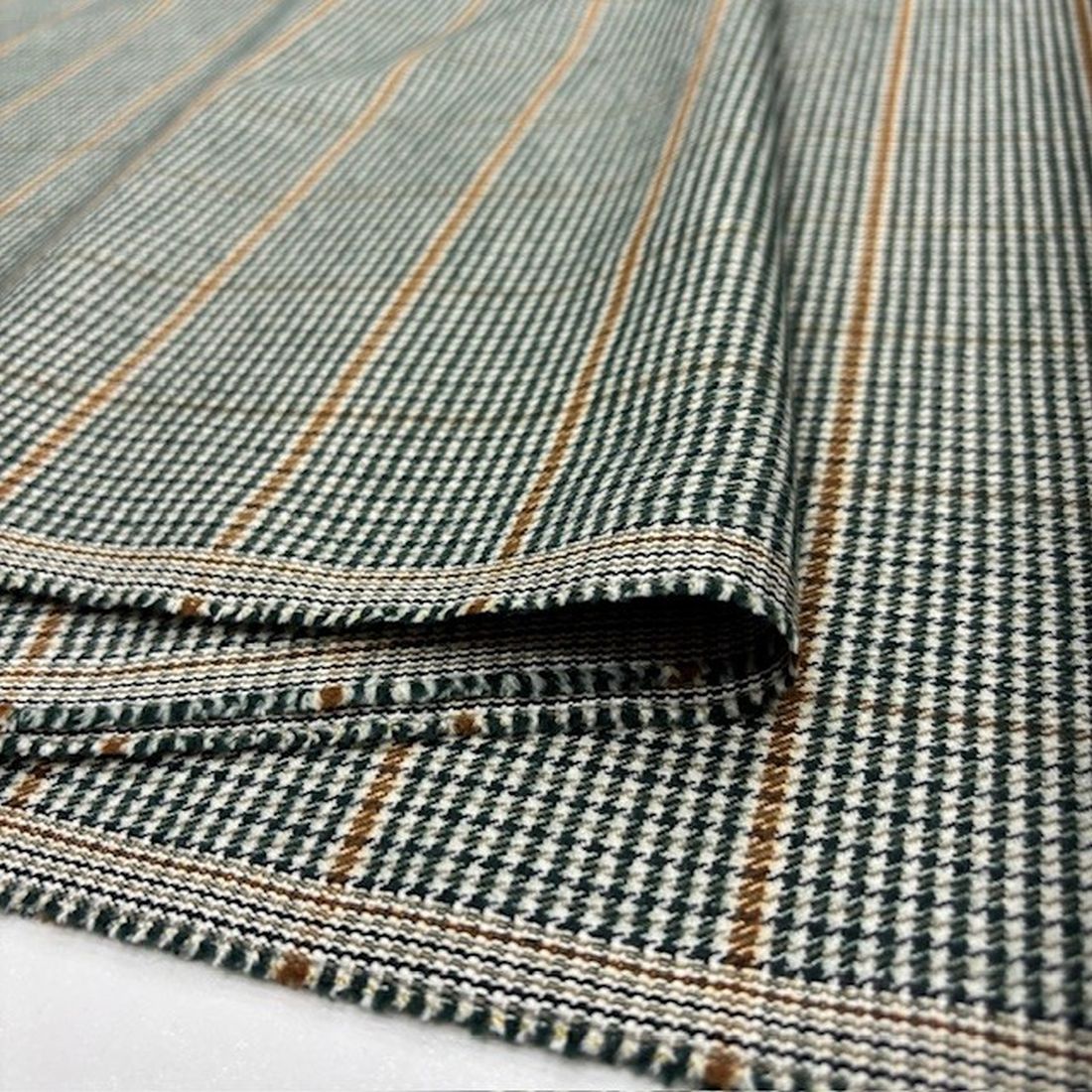 Vintage Lüks Flanel Kumaş Yeşil SRVT