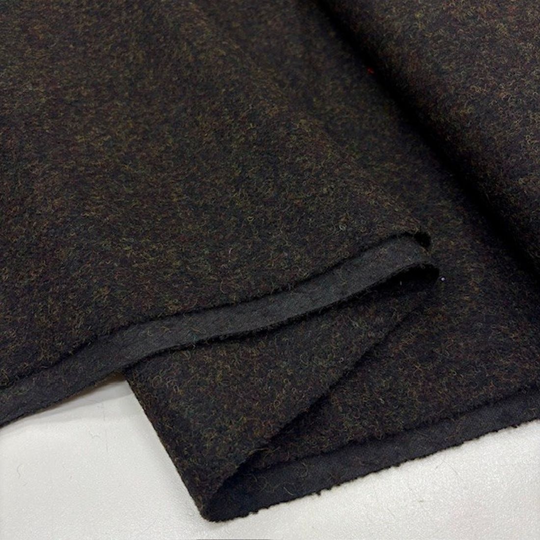 Yeşil Kahverengi %100 Yün Keçe Kumaş YVZ