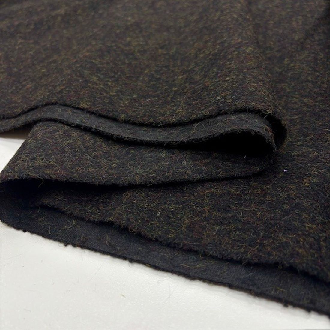 Yeşil Kahverengi %100 Yün Keçe Kumaş YVZ