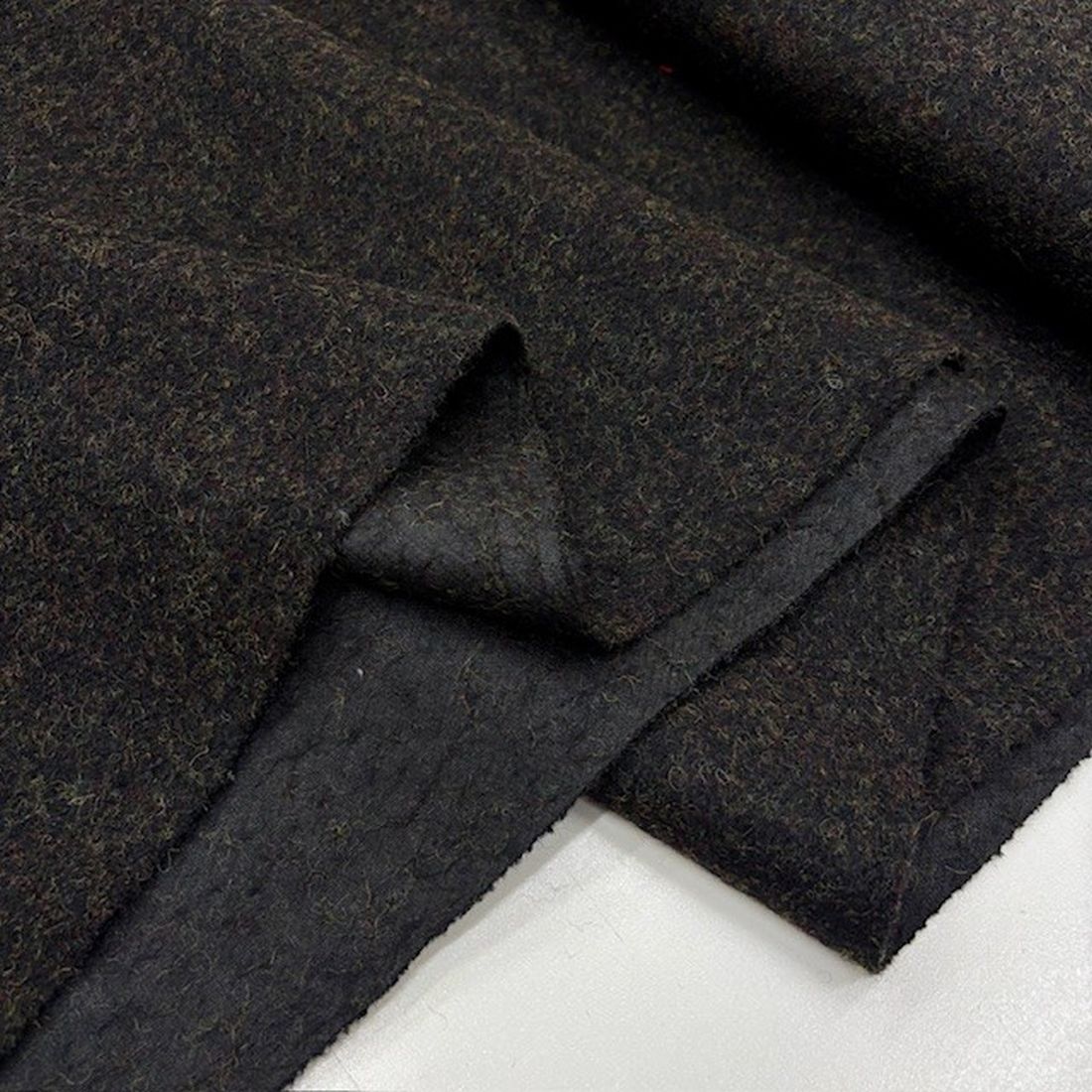 Yeşil Kahverengi %100 Yün Keçe Kumaş YVZ