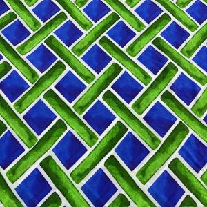 Yeşil Kareli Vual Viskon Kumaş YVZ