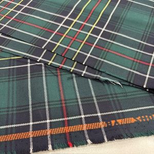 Zümrüt Yeşili İskoç Kareli Viskos Kumaş