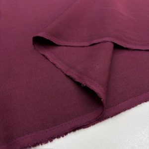100% Keten Kumaş Bordo