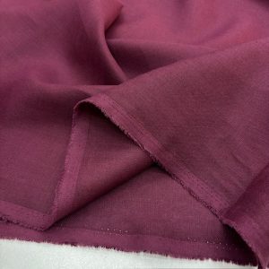 100% Keten Kumaş Bordo