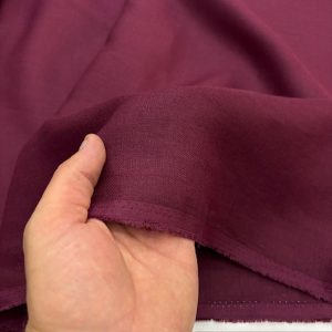100% Keten Kumaş Bordo