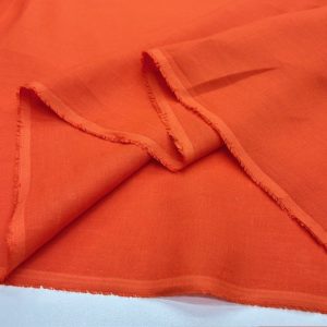 100% Keten Kumaş Orange YNS