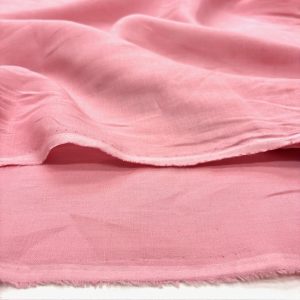 100% Keten Kumaş Pembe YNS