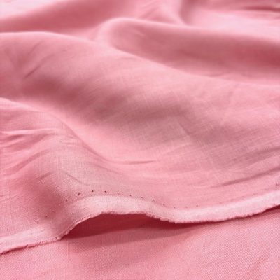 100% Keten Kumaş Pembe YNS