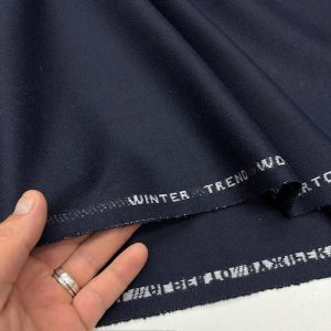 100% Yün Flanel Kumaş Lacivert BYR