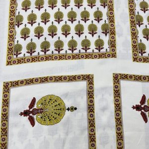 Antika Pano Desenli %100 Keten Kumaş BYR