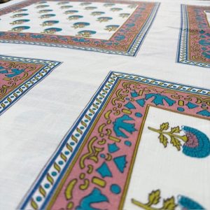 Etnik Pano Desenli %100 Keten Kumaş BYR