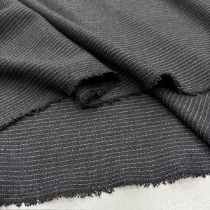 Füme İnce Çizgili Poliviskon Kumaş SMR