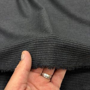 Füme İnce Çizgili Poliviskon Kumaş SMR