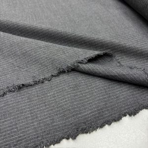 Gri İnce Çizgili Poliviskon Kumaş SMR