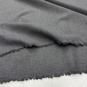 Gri İnce Çizgili Poliviskon Kumaş SMR