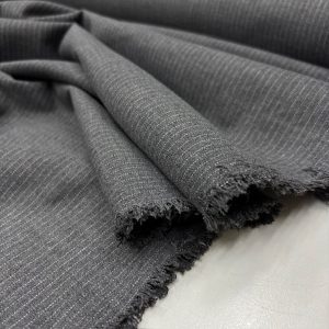 Gri İnce Çizgili Poliviskon Kumaş SMR