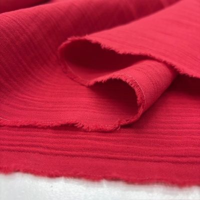 Kırmızı 100% Pamuk Çift Katlı Muslin Kumaş