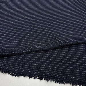Lacivert İnce Çizgili Poliviskon Kumaş SMR