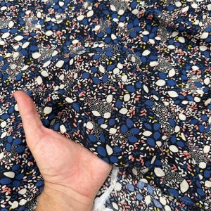 Minik Baskı Pamuklu Viskon Vual Kumaş YVZ