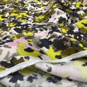 Pastel Çiçekli Pamuklu Filoş Viskon Kumaş YVZ