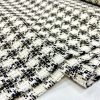 Siyah Beyaz Altın Simli Tweed Kumaş