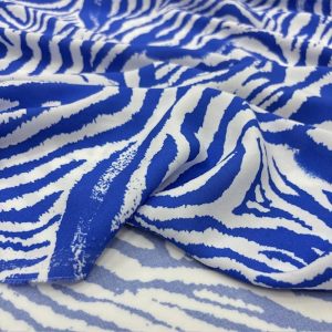 Zebra Alaçatı Viskon Kumaş Mavi