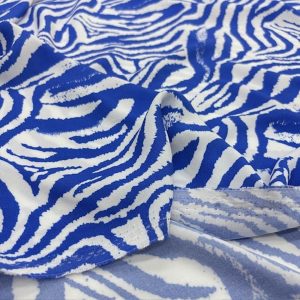 Zebra Alaçatı Viskon Kumaş Mavi