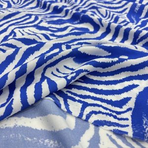 Zebra Alaçatı Viskon Kumaş Mavi