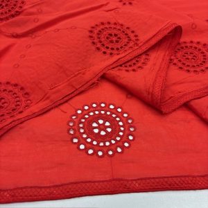 Açık Kırmızı Otantik Pamuk Fisto Kumaş YVZ