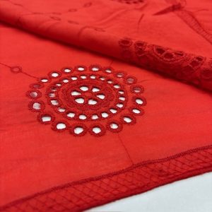 Açık Kırmızı Otantik Pamuk Fisto Kumaş YVZ