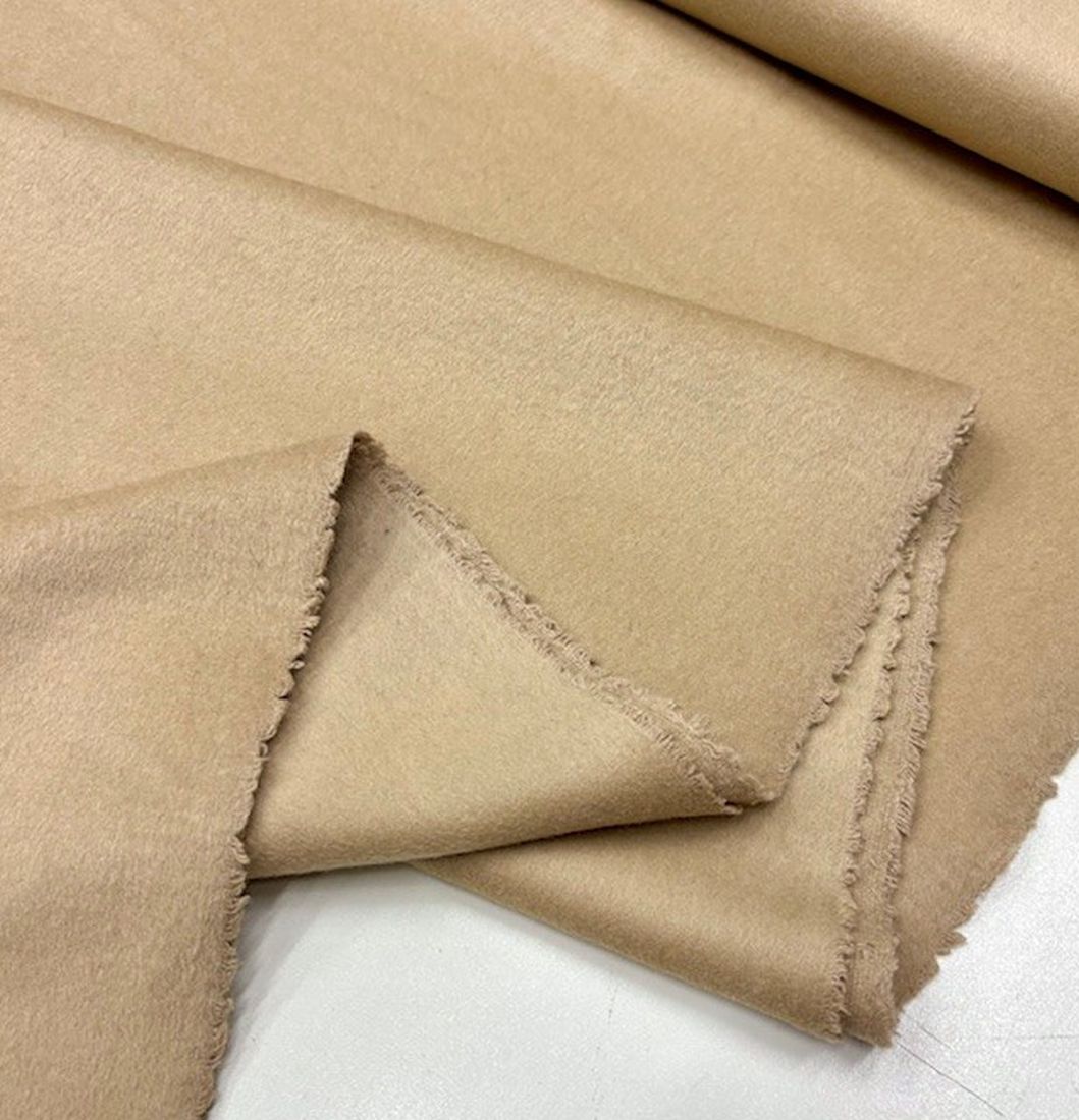 İtalyan Yün Kaşmir Kumaş Camel Bej