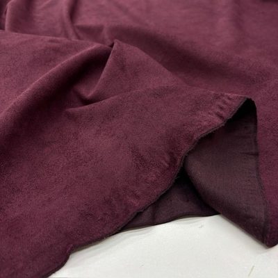 Lüks Süet Kumaş Bordo