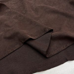 Lüks Süet Kumaş Kahverengi