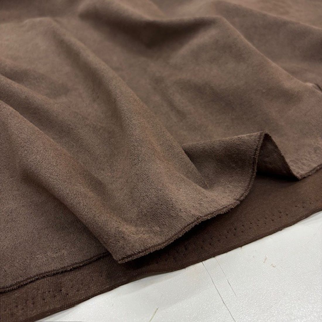 Lüks Süet Kumaş Vizon Kahve