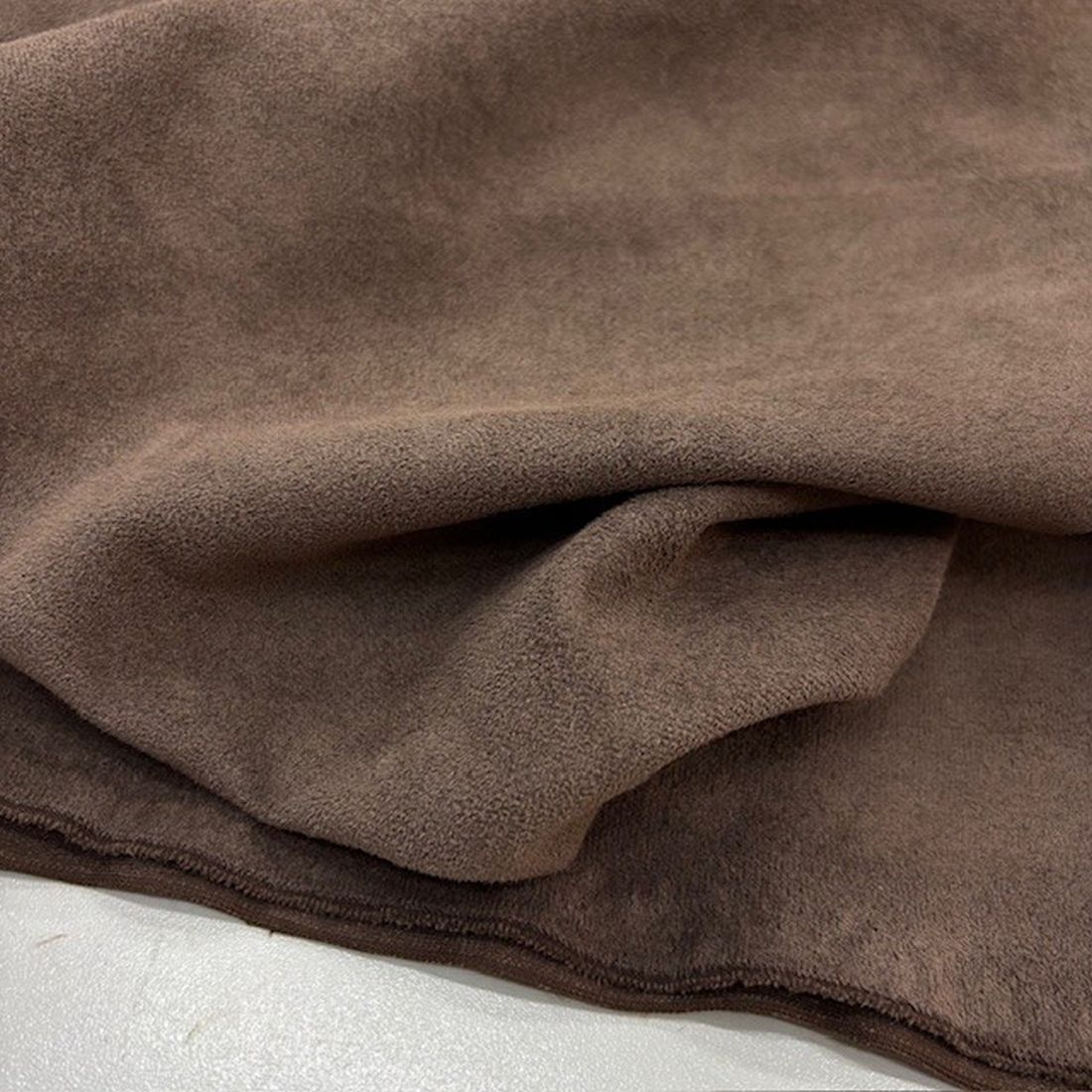 Lüks Süet Kumaş Vizon Kahve