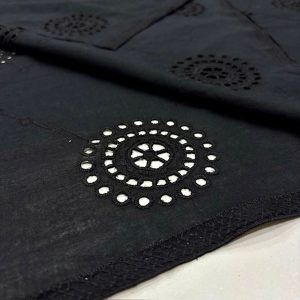 Siyah Otantik Pamuk Fisto Kumaş YVZ